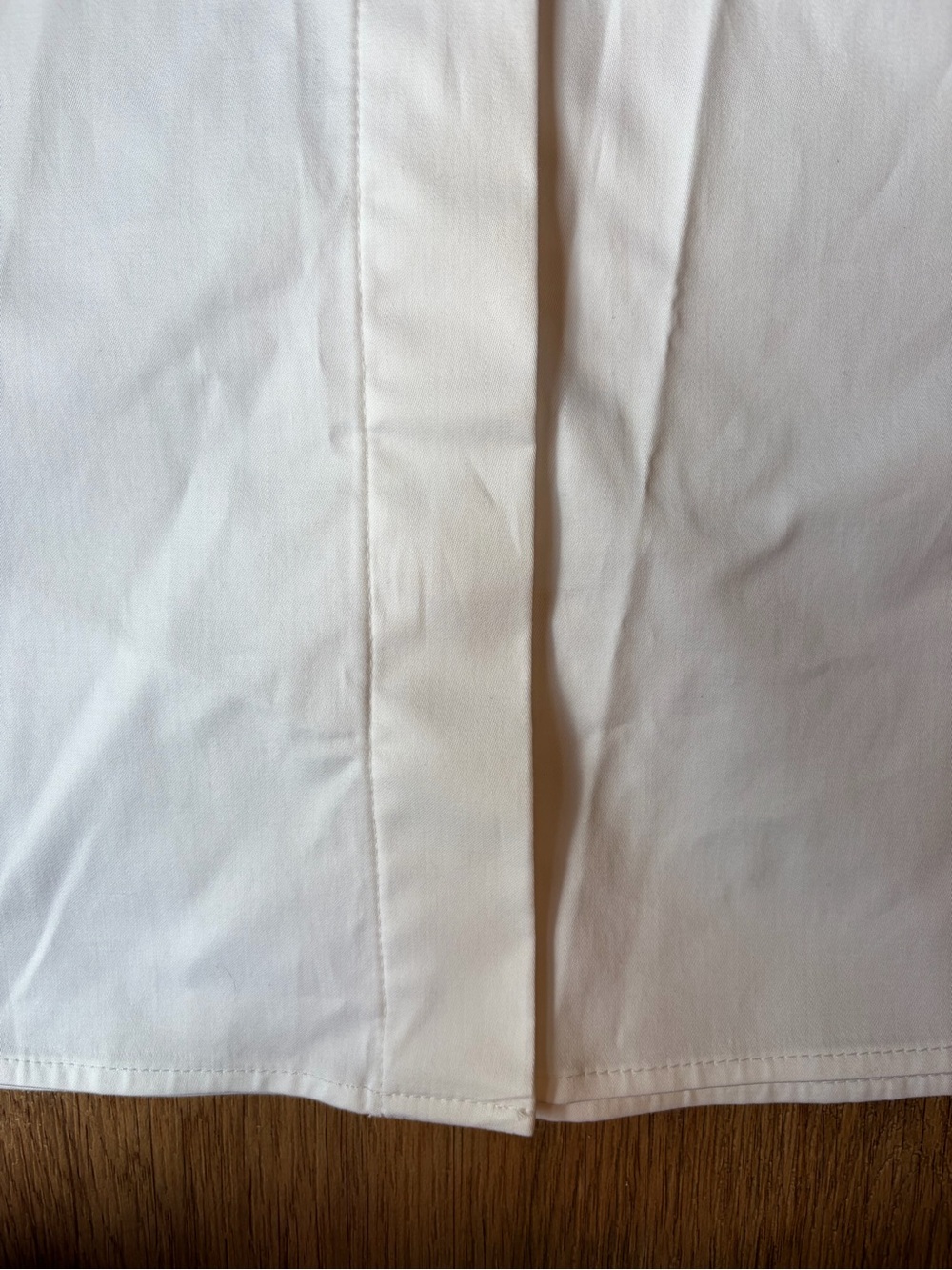 COS Puff Sleeve Blouse White Cotton Poplin Hidden Placket Band Collar US 8 - Picture 6 of 9